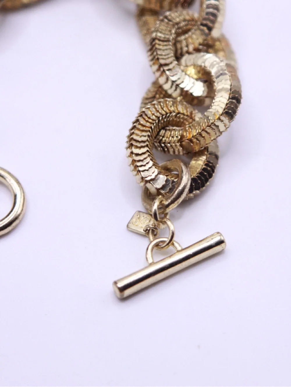 Banana Republic Shiny Gold tone Chunk Link Toggle Bracelet